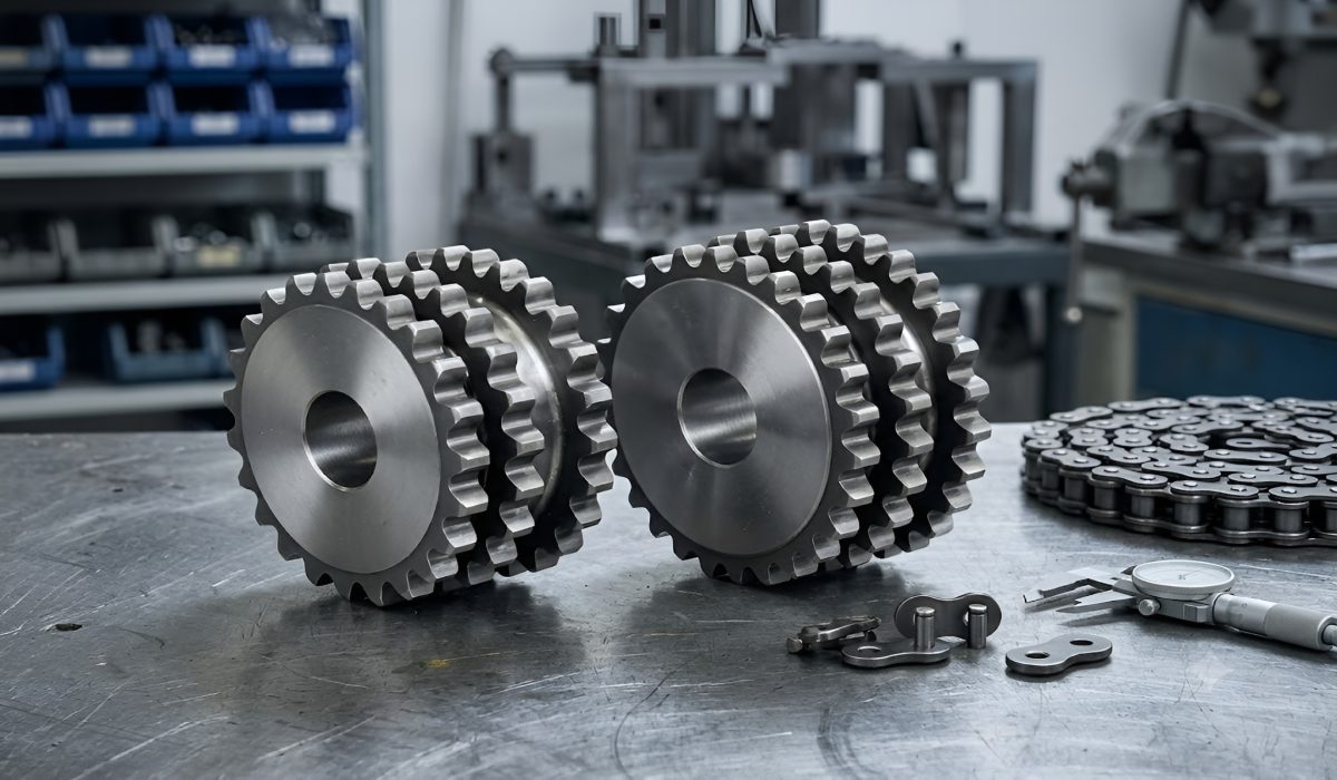 دنده زنجیری سه ردیفه صنعتی و زنجیر انتقال نیرو 
